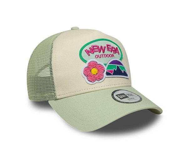Gorra New Era Outdoor YOUTH Trucker Verde Menta - Infantil