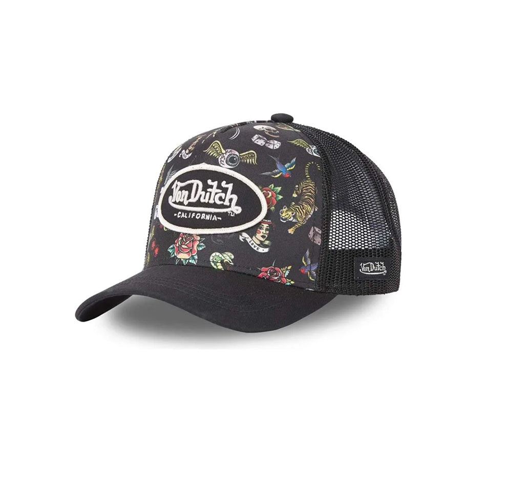 Gorra Trucker Von Dutch Tattoo TAT NR negra