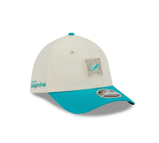 Gorra New Era 39THIRTY MC Miami Dolphins Training 2026 Blanca NFL