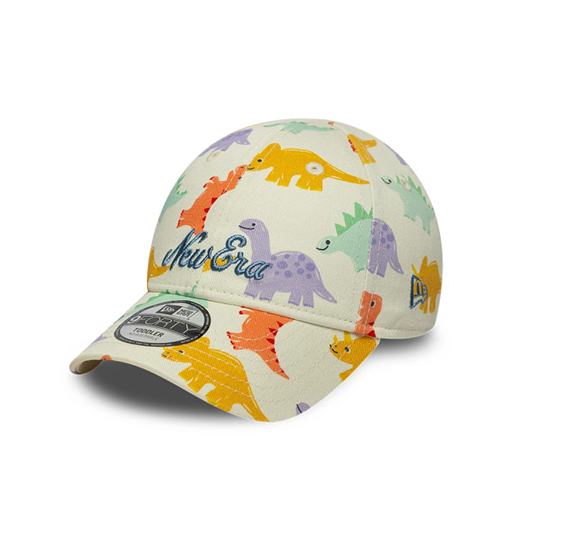 Gorra New Era Blanca con Dinosaurios – Infantil TODDLER