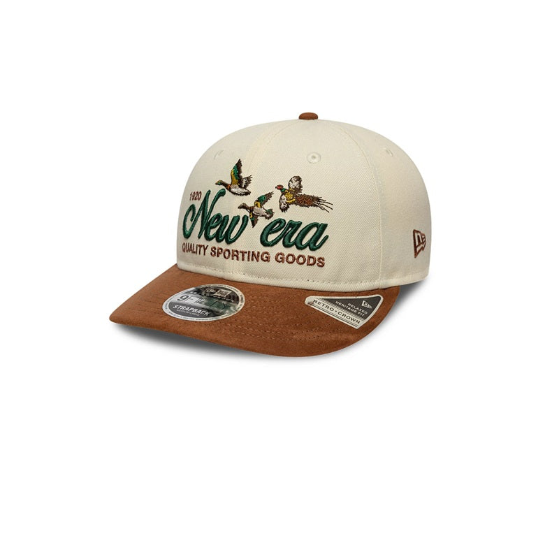 Gorra new era 9FIFTY beige marrón suede retro crown