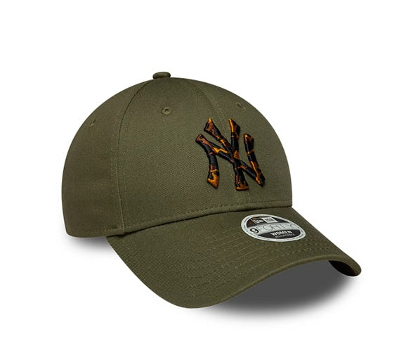 Gorra New Era 9FORTY Mujer NY Yankees Olive Tortoise
