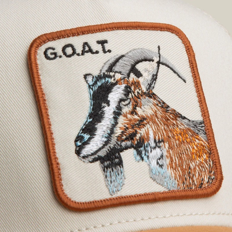 Gorra GOAT la cabra goorin bros beige marrón