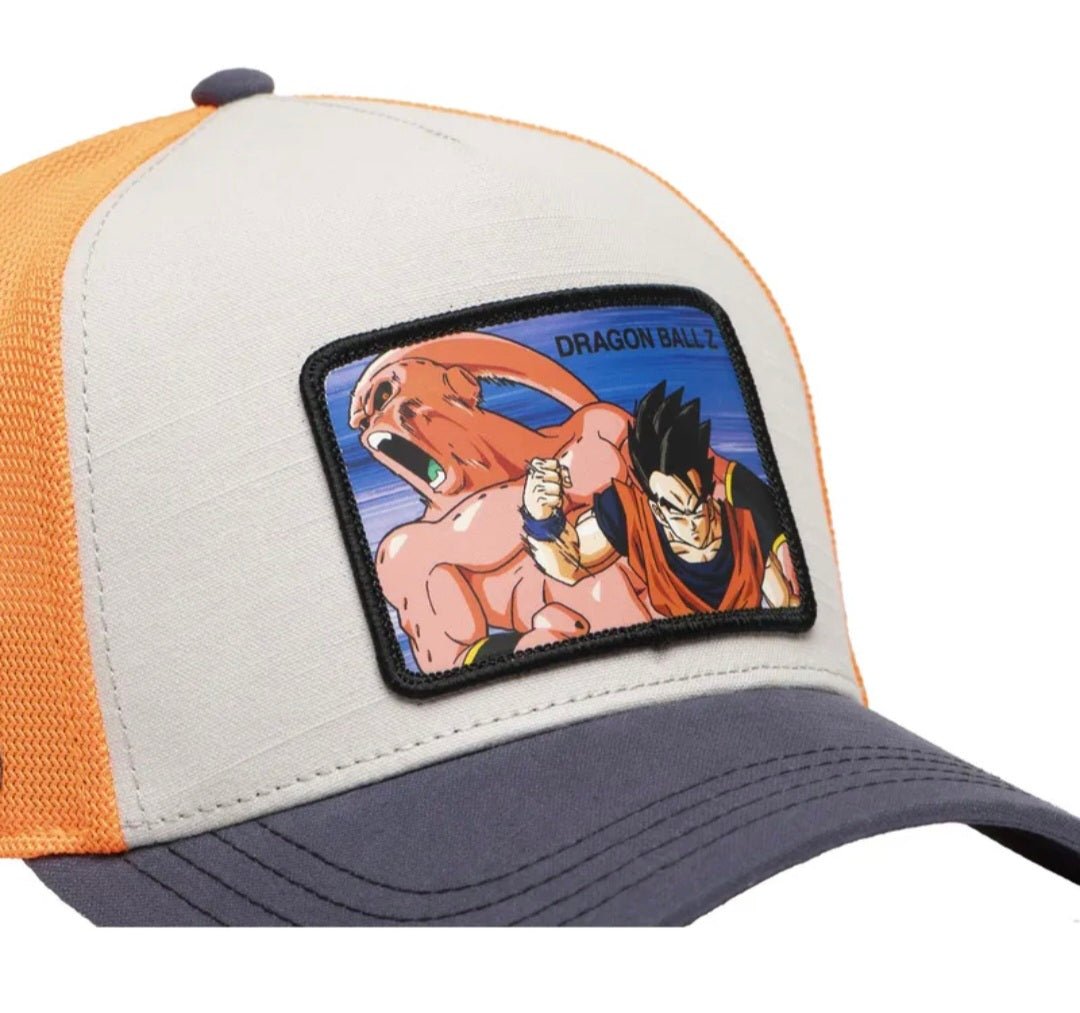 Gorra beige azul y naranja Gohan vs Majin Buu – Dragon Ball Z – Capslab - intershopgc - Tienda de gorras online - Maspalomas