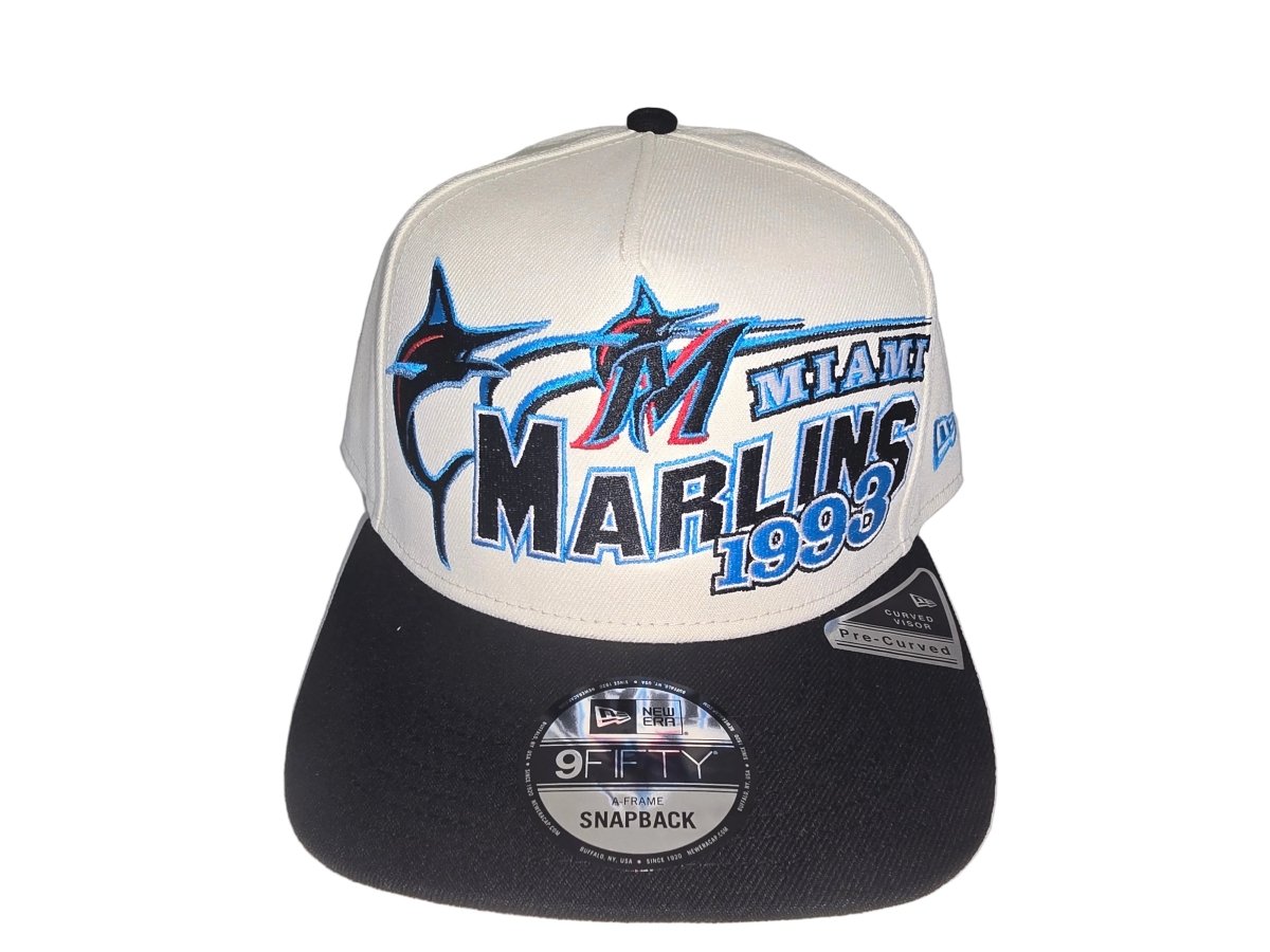 Gorra new era 9FIFTY A - Frame Marlins beige y negra - Mundogorrasgc