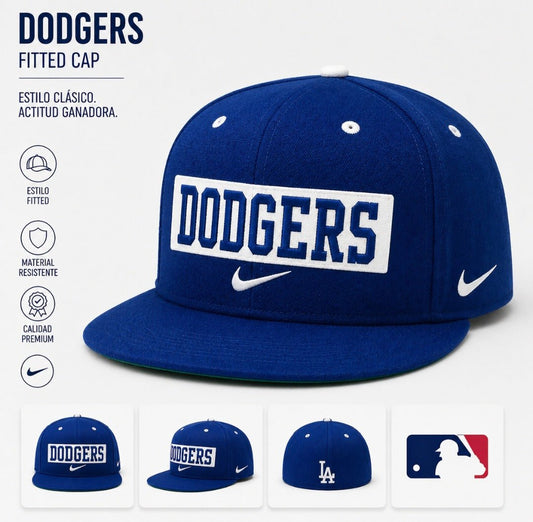 Gorra Nike Los Angeles Dodgers Azul royal Fitted (cerrada) - Mundogorrasgc