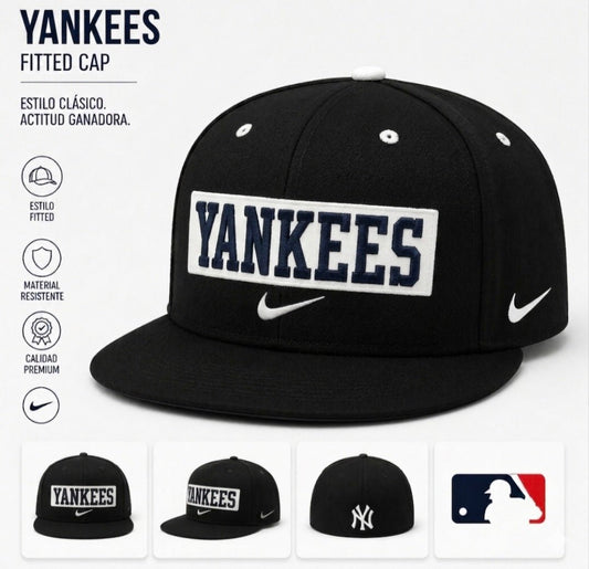 Gorra Nike New York Yankees negra Fitted (cerrada) - Mundogorrasgc