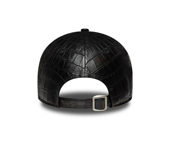 Gorra New Era 9FORTY Mujer NY Yankees Cocodrilo Negra